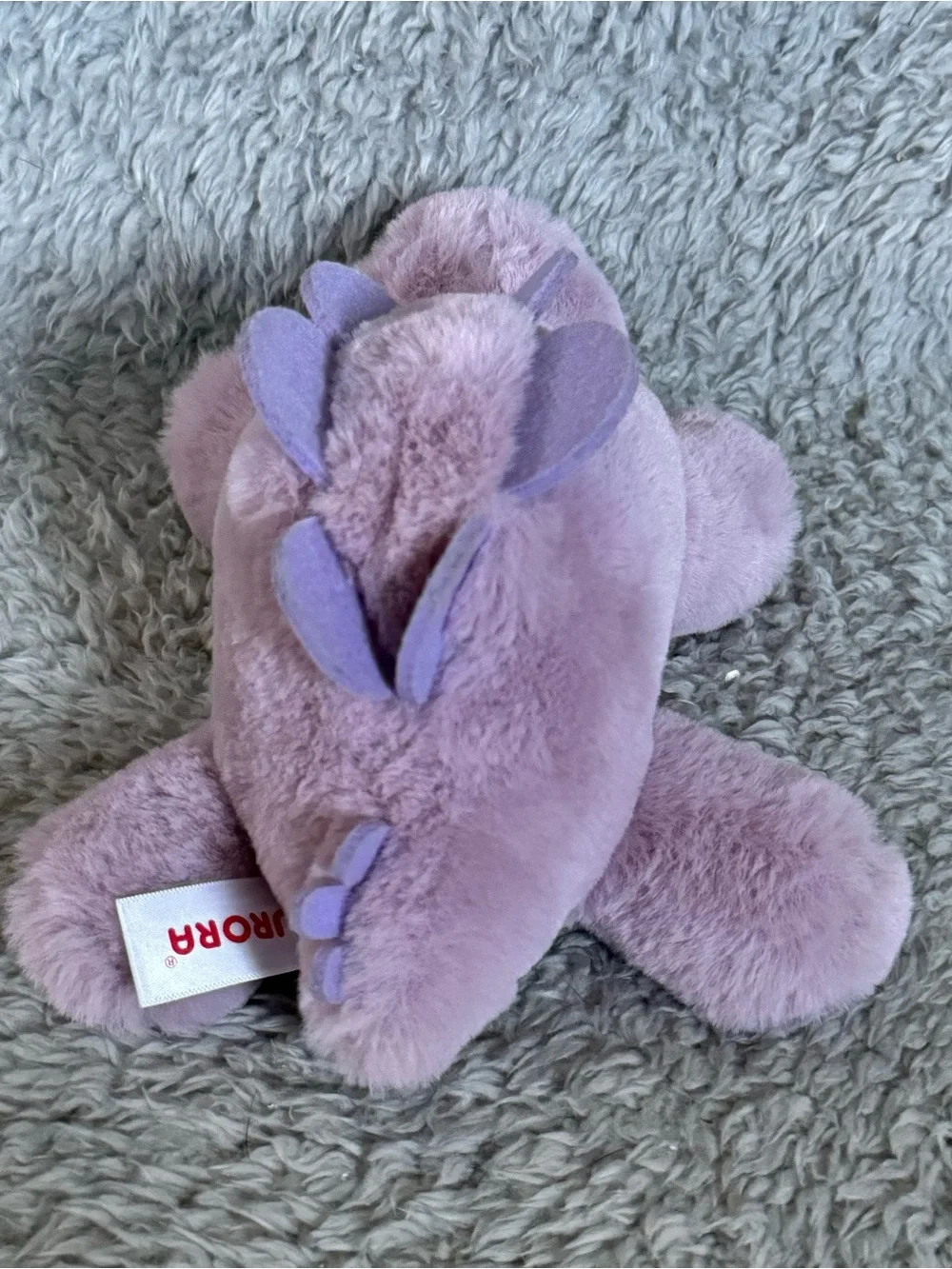 Aurora Flopsie Stegosaurus Dinosaur Plush 8” Purple Dino Stuffed Animal Soft Toy